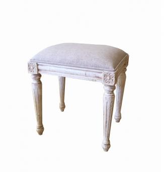 Ottoman Marie Whitewash Rustic