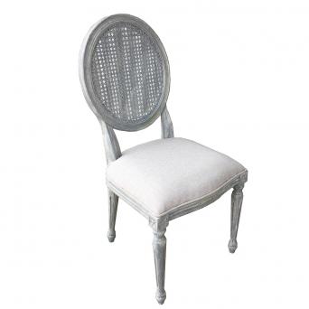 Eva Dining Chair Rattan Greyrustic