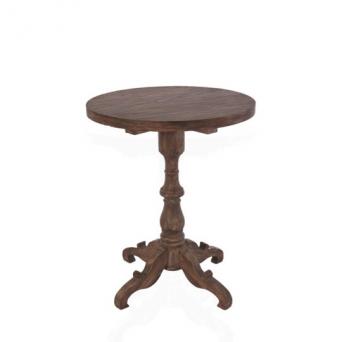 Jean Roundtable 1leg 60cm Darkbrown Rustic